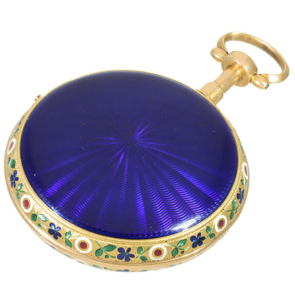 French 18 carat gold exquisite cylinder watch Circa 1780 French 18 carat gold exquisite cylinder watch Circa 1780