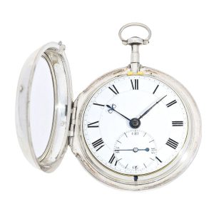 English silver open faced chronometer watch Circa 1783