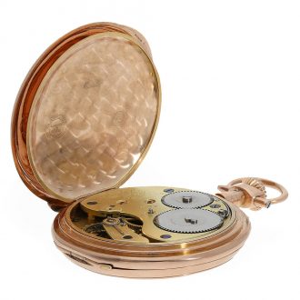14 Carat gold German rare Glashütte watch with original papers Circa 1892