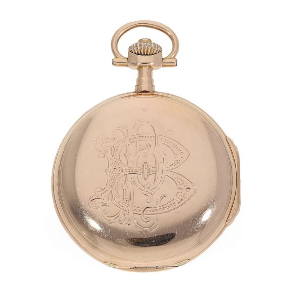 14 Carat gold German rare Glashütte watch with original papers Circa 1892 14 Carat gold German rare Glashütte watch with original papers Circa 1892
