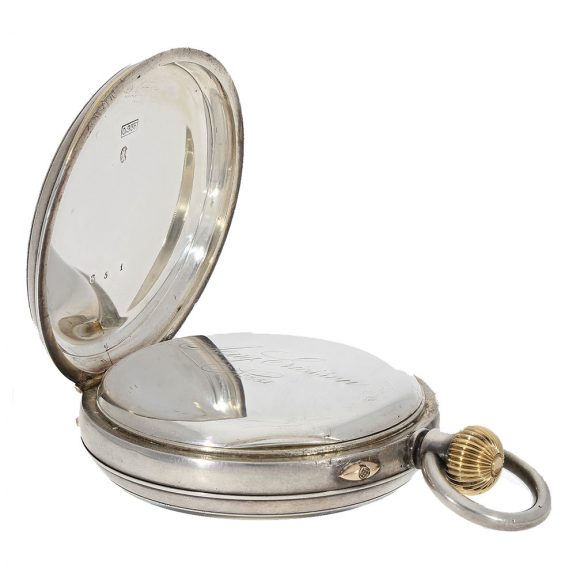 Russian silver and gold pocket chronometer Circa 1890 Russian silver and gold pocket chronometer Circa 1890