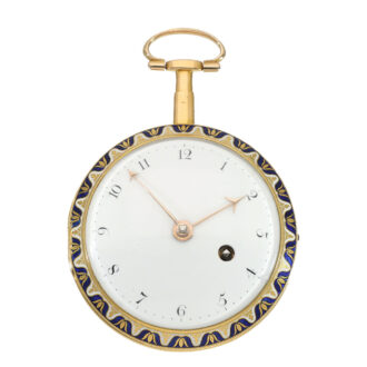 English 18 carat gold and enamel verge watch Circa 1780