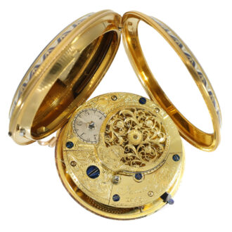English 18 carat gold and enamel verge watch Circa 1780