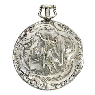 Swiss silver pair cased repeating pocket watch Circa 1740