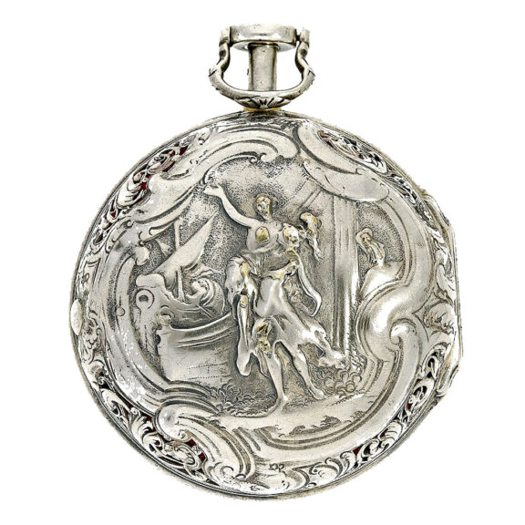 Swiss silver pair cased repeating pocket watch Circa 1740 Swiss silver pair cased repeating pocket watch Circa 1740