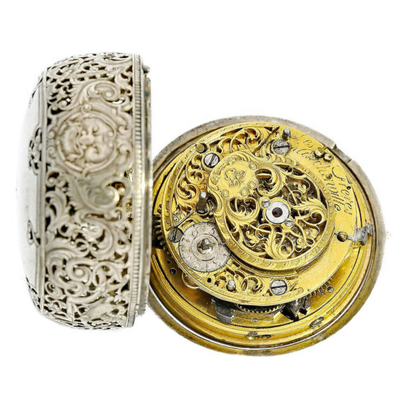 Swiss silver pair cased repeating pocket watch Circa 1740 Swiss silver pair cased repeating pocket watch Circa 1740