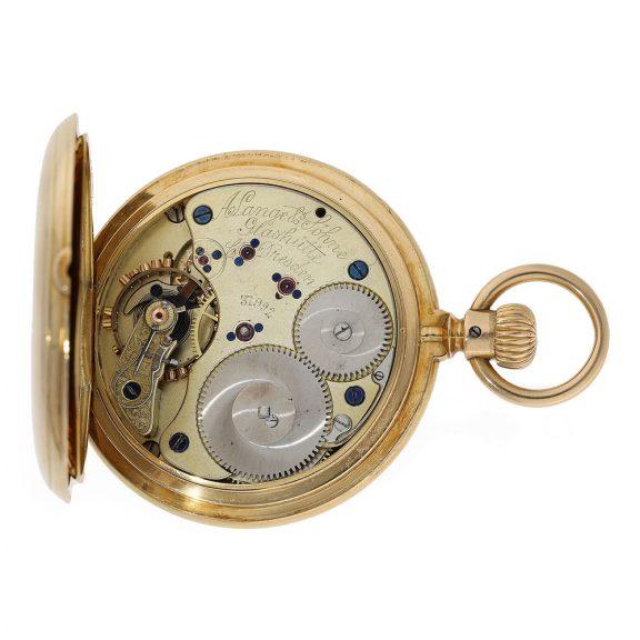 18 Carat gold German historic “Siegfried Popper” watch Circa 1894 18 Carat gold German historic “Siegfried Popper” watch Circa 1894