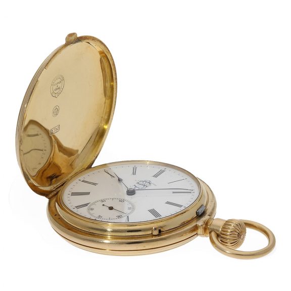 18 Carat gold German historic “Siegfried Popper” watch Circa 1894 18 Carat gold German historic “Siegfried Popper” watch Circa 1894