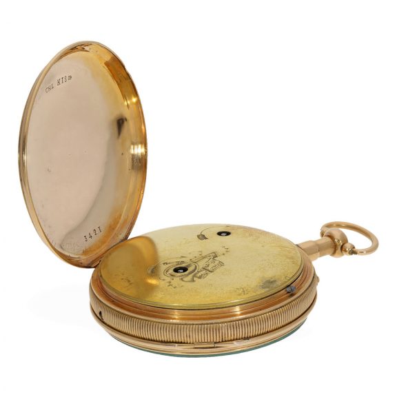 18 Carat gold cylinder watch with striking mechanism Circa 1820 18 Carat gold cylinder watch with striking mechanism Circa 1820