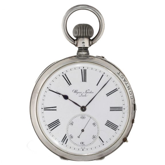 Swiss silver chronometer with electric contact device Circa 1880