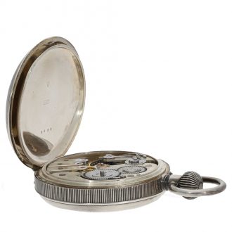 Swiss silver chronometer with electric contact device Circa 1880