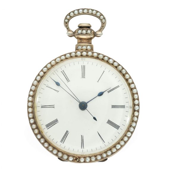 Swiss silver and enamel watch for the Chinese market Circa 1860 Swiss silver and enamel watch for the Chinese market Circa 1860