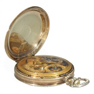 Swiss silver and enamel pocket watch for the Chinese market Circa 1860