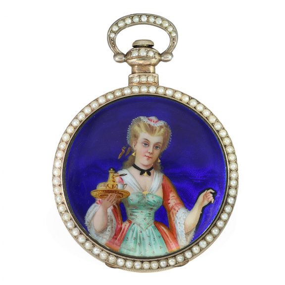 Swiss silver and enamel watch for the Chinese market Circa 1860