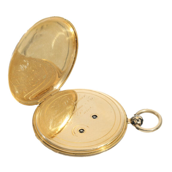 French 18 carat gold and enamel Lépine pocket watch Circa 1820 French 18 carat gold and enamel Lépine pocket watch Circa 1820