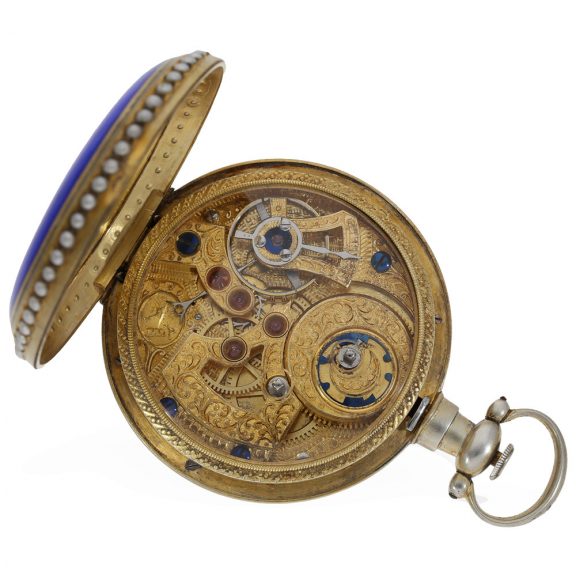 Swiss silver gilt and enamelled watches for the Chinese market Circa 1880 Swiss silver gilt and enamelled watches for the Chinese market Circa 1880