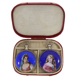 Swiss silver gilt and enamelled watches for the Chinese market Circa 1880