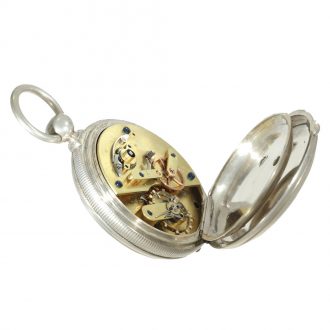 French silver rare deck chronometer in sales box Circa 1865