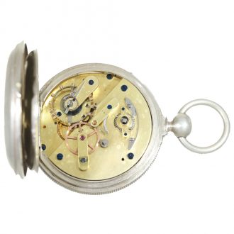 French silver rare deck chronometer in sales box Circa 1865