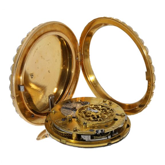 French 18 carat gold and enamel verge repeater watch Circa 1800 French 18 carat gold and enamel verge repeater watch Circa 1800