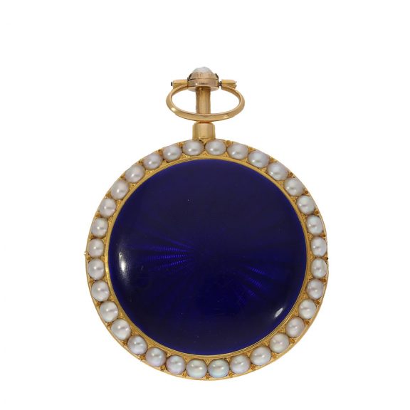 French 18 carat gold and enamel verge repeater watch Circa 1800 French 18 carat gold and enamel verge repeater watch Circa 1800