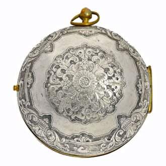 French decorative silver Oignon pocket watch Circa 1691-1729