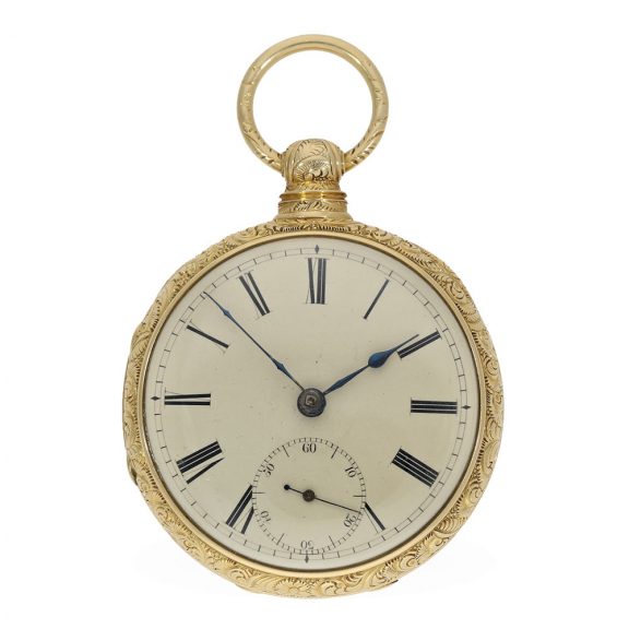 English 18K gold watch with Massey escapement Circa 1810