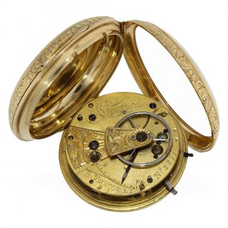 English 18K gold watch with Massey escapement Circa 1810