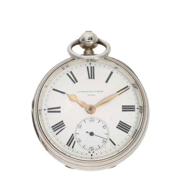 French high quality silver English construction pocket chronometer Circa 1879