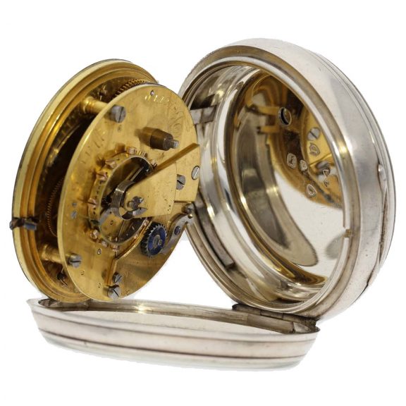 French high quality silver English construction pocket chronometer Circa 1879 French high quality silver English construction pocket chronometer Circa 1879