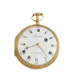 French 18 carat gold high grade and large verge watch Circa 1785