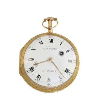 French 18 carat gold high grade and large verge watch Circa 1785