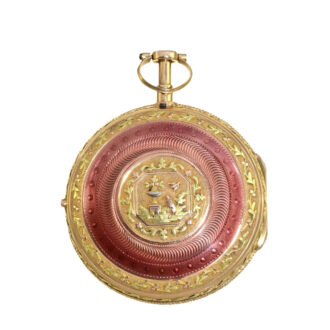 French 18 carat gold high grade and large verge watch Circa 1785