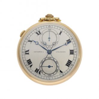 Swiss 18 carat gold Art Déco chronograph rattrapante Circa 1930
