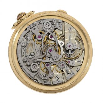 Swiss 18 carat gold Art Déco chronograph rattrapante Circa 1930