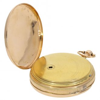 Swiss skeletonized 18K gold quarter repeating verge Circa 1820