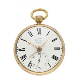 Early English technically interesting gold alarm watch Circa 1817