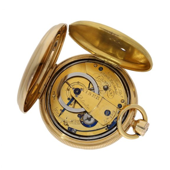 Early English technically interesting gold alarm watch Circa 1817 Early English technically interesting gold alarm watch Circa 1817