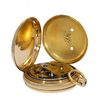 Early English technically interesting gold alarm watch Circa 1817