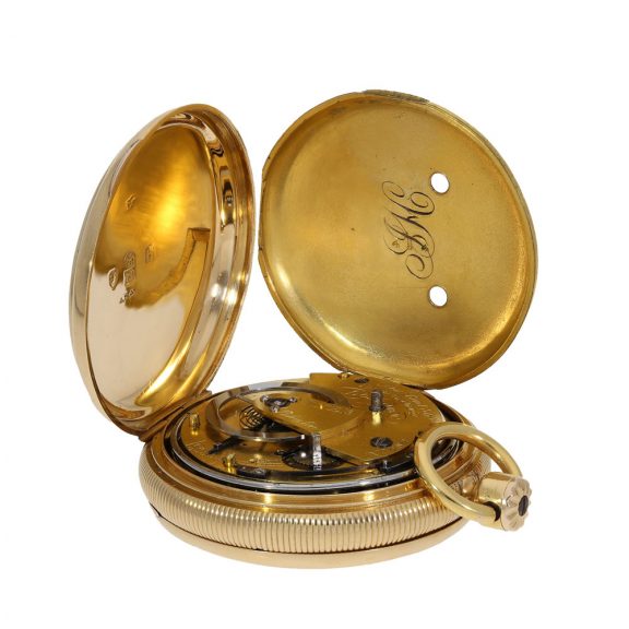 Early English technically interesting gold alarm watch Circa 1817 Early English technically interesting gold alarm watch Circa 1817