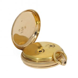 Early English technically interesting gold alarm watch Circa 1817
