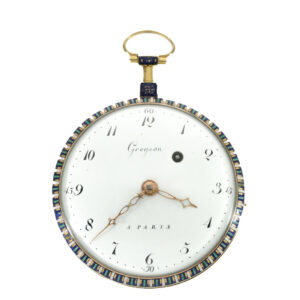 French 18 carat gold and enamel verge pocket watch Circa 1790