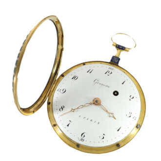 French 18 carat gold and enamel verge pocket watch Circa 1790