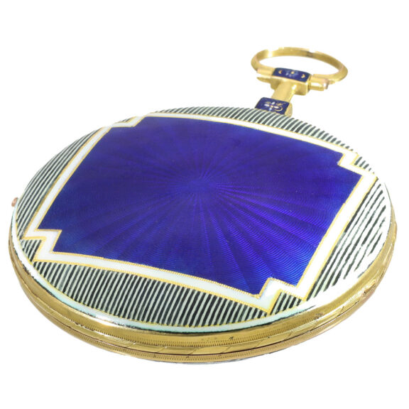 French 18 carat gold and enamel verge pocket watch Circa 1790 French 18 carat gold and enamel verge pocket watch Circa 1790
