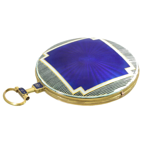 French 18 carat gold and enamel verge pocket watch Circa 1790 French 18 carat gold and enamel verge pocket watch Circa 1790