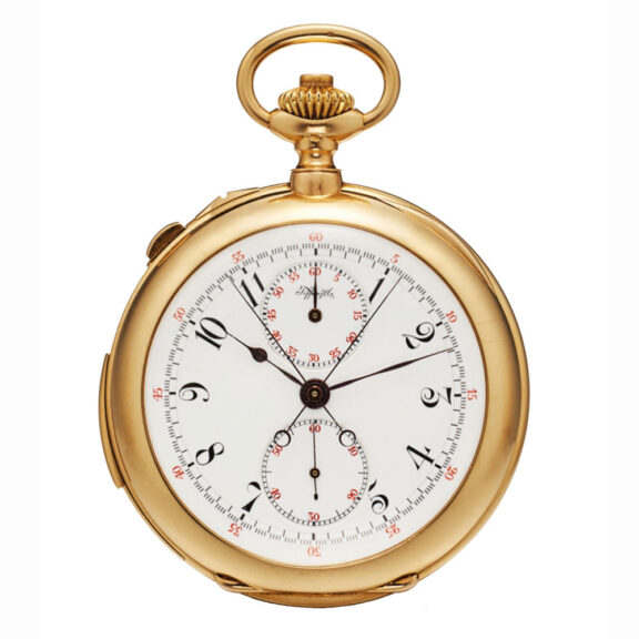 Swiss five minute repeating split second chronograph Circa 1890