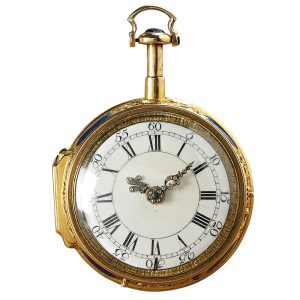 English gold enamel repeating verge watch Circa 1760