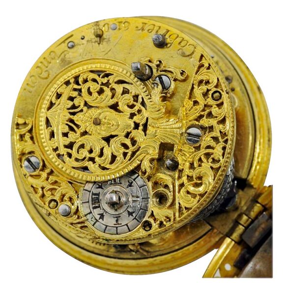 English gold enamel repeating verge watch Circa 1760 English gold enamel repeating verge watch Circa 1760