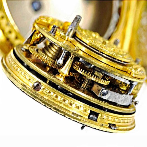 English gold enamel repeating verge watch Circa 1760 English gold enamel repeating verge watch Circa 1760