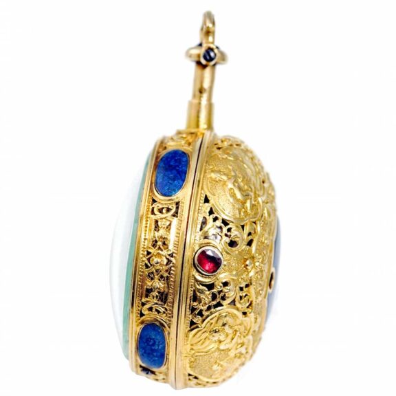 English gold enamel repeating verge watch Circa 1760 English gold enamel repeating verge watch Circa 1760